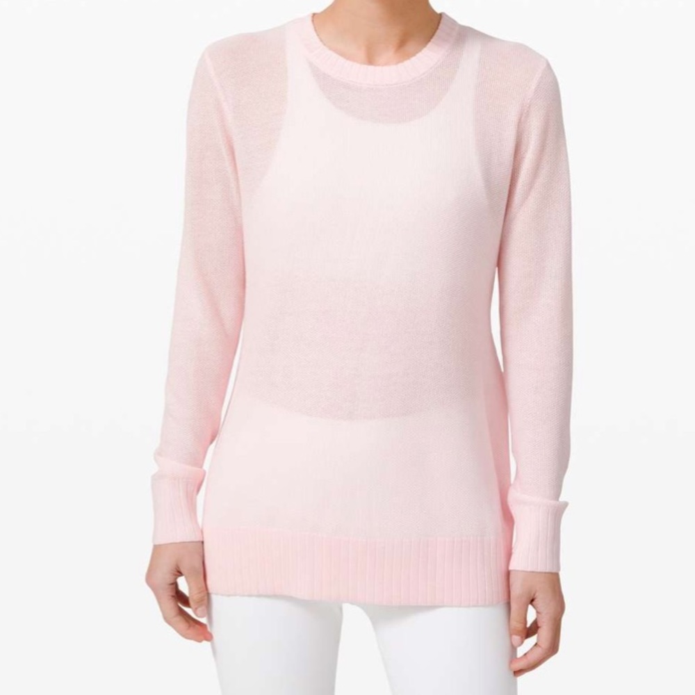 Lululemon Sincerely Yours Sweater in Pink Glow